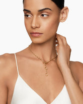 DY Madison® Three Ring Chain Necklace in 18K Yellow Gold, 3mm